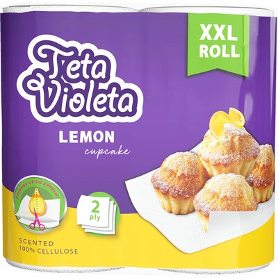 Violeta MAXI citrom illatú háztartási papírtörlő - 2 rétegű 2 tekercses