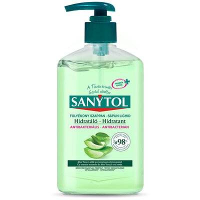 Sanytol fertőtlenítő és hidratáló folyékony szappan Zöld tea és Aloe vera 250ml