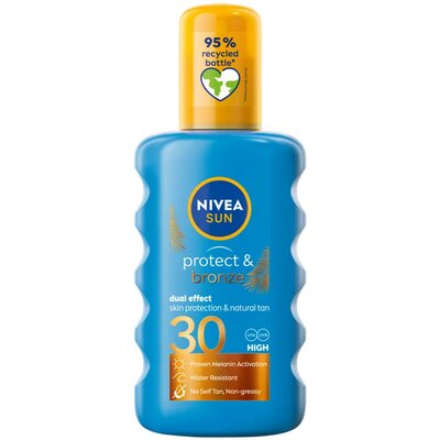 Nivea Sun Protect & Bronze napozó spray, bronzosító hatással SPF30 200ml