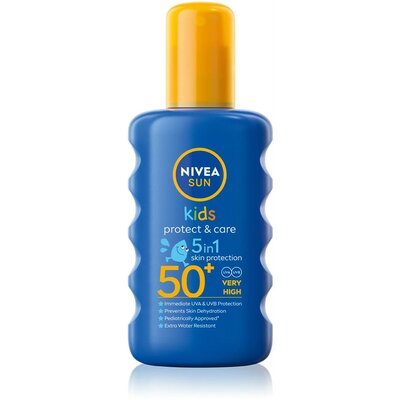 Nivea Sun Protect & Care Kids naptej spray, hidratáló formulával gyerekeknek SPF50+ 200ml