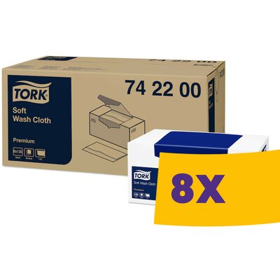 Tork Soft eldobható mosdatókendő 135db-os - 742200 (Karton - 8 csg)