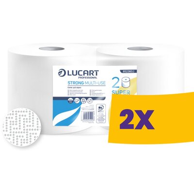 Lucart Strong Multi Use ipari törlőpapír - 2 rétegű, hófehér 175m (Karton - 2 tekercs)