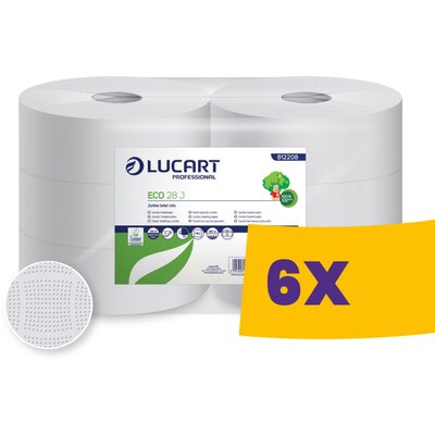 Lucart Eco 28J környezetbarát WC papír 28cm átm. - 2 rétegű, fehér, 265m (Karton - 6 tek)