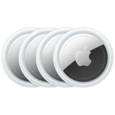 Apple AirTag nyomkövető, Bluetooth, NFC, gyorsulásmérő, vízálló, Apple, fehér, gyári, 4 db / csomag