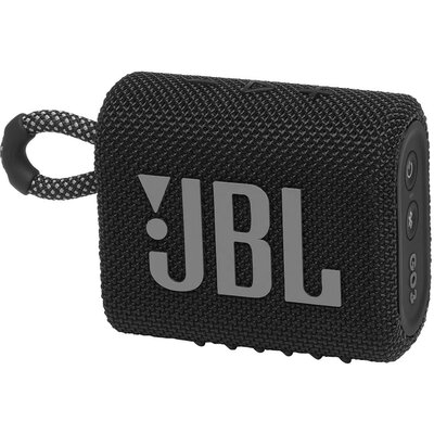 Bluetooth hordozható hangszóró, 4.2W, v5.1, felakasztható, vízálló, JBL Go 3, fekete