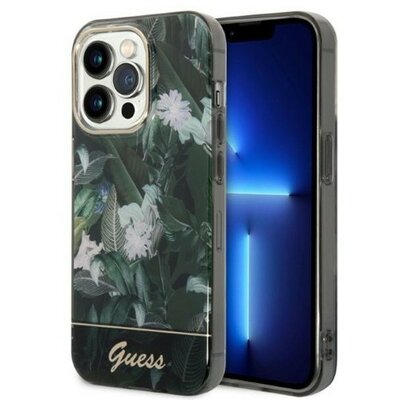 GuessJungle Collection Apple iPhone 14 Pro Max hátlap tok, zöld