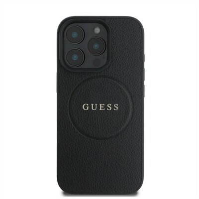 Guess PU Grained Classic Logo Apple iPhone 16 Pro Max MagSafe kompatibilis hátlap tok, barna