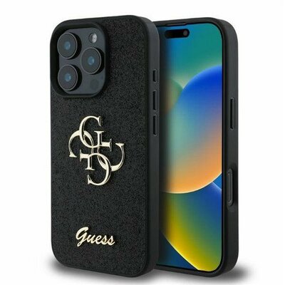 Guess Apple iPhone 16 Pro hátlap tok, fekete/barna GUHCP16LHG4SGK