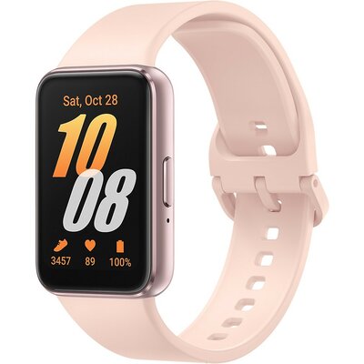 Bluetooth csuklópánt, aktivitást mérő karkötő, szilikon szíj, v5.3, AMOLED kijelző, aktivitás és egészség mérő, vízálló, Samsung Galaxy Fit3 SM-R390, vörösarany, gyári