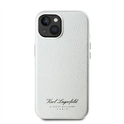 Karl Lagerfeld Grained PU Hotel RSG iPhone 15 hátlap tok, szürke