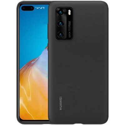 Huawei P40, Szilikon tok, fekete, gyári