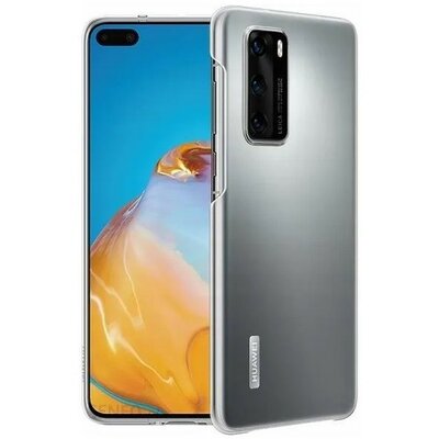 Huawei P40, Műanyag hátlap védőtok, gyári, átlátszó