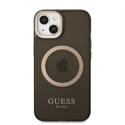 Guess Translucent MagSafe Apple iPhone 13 hátlap tok, fekete