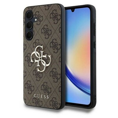 Guess 4G Big Metal Logo Samsung Galaxy A35 hátlap tok, barna