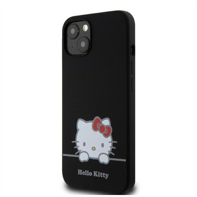 Hello Kitty Liquid Silicone Daydreaming Logo Apple Iphone 13 hátlap tok, fekete