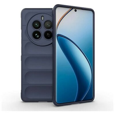 Realme 12 Pro / 12 Pro Plus, Szilikon tok, közepesen ütésálló, 3D minta, sötétkék