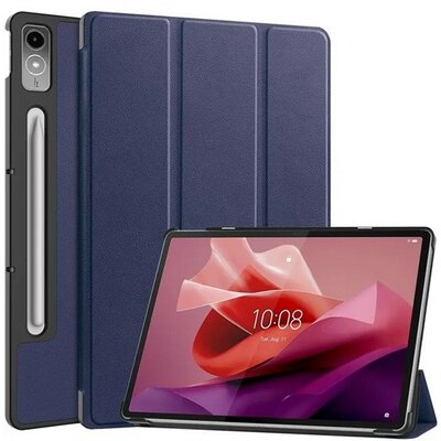 Lenovo Tab P12 (12.7) TB-370, mappa tok, Trifold, sötétkék