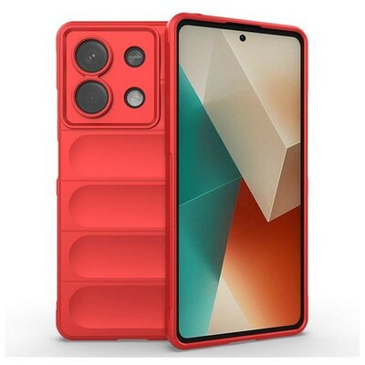 Xiaomi Redmi Note 13 5G, Szilikon tok, közepesen ütésálló, 3D minta, piros