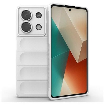 Xiaomi Redmi Note 13 5G, Szilikon tok, közepesen ütésálló, 3D minta, fehér