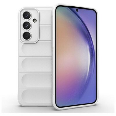 Samsung Galaxy A55 5G SM-A556B, Szilikon tok, közepesen ütésálló, 3D minta, fehér