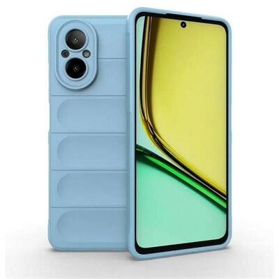 Realme C67 4G, Szilikon tok, közepesen ütésálló, 3D minta, világoskék