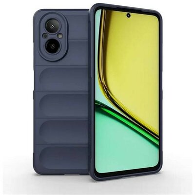 Realme C67 4G, Szilikon tok, közepesen ütésálló, 3D minta, sötétkék