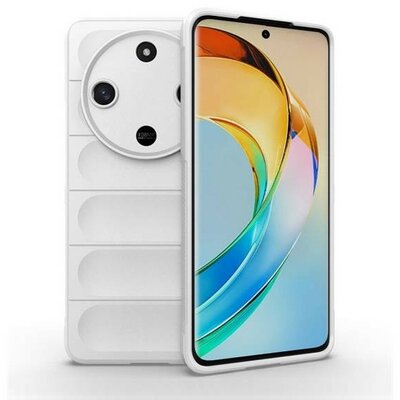 Huawei Honor Magic 6 Lite / X9b / X50, Szilikon tok, közepesen ütésálló, 3D minta, fehér