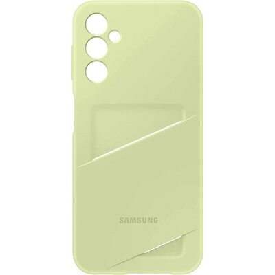 Samsung Galaxy A35 5G SM-A356B, Szilikon tok, kártyatartóval, lime, gyári