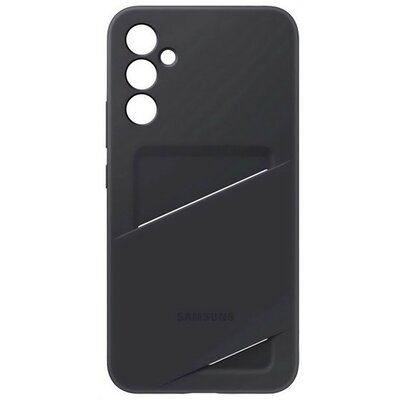 Samsung Galaxy A35 5G SM-A356B, Szilikon tok, kártyatartóval, fekete, gyári