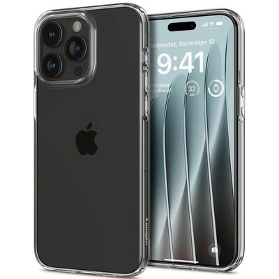 Apple iPhone 15 Pro Max, Szilikon tok, Spigen Crystal Flex, átlátszó