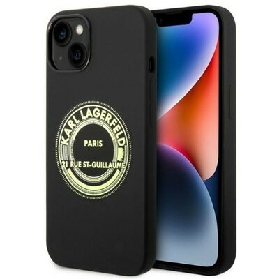 Karl Lagerfeld Silicone RSG Apple iPhone 14 Plus hátlap tok, fekete