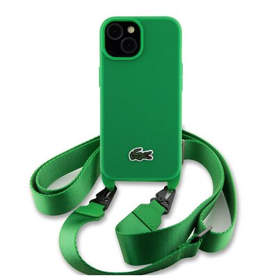 Lacoste Iconic Petit Pique Crossbody Woven Logo iPhone 15 MagSafe tok, zöld