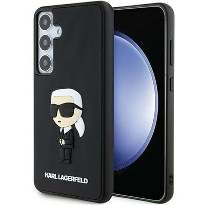 Karl Lagerfeld 3D Rubber Ikonik Samsung Galaxy S24+ tok, fekete