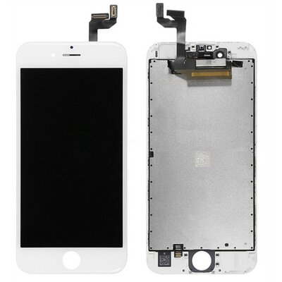 Apple iPhone 6S kompatibilis LCD kijelző érintőpanellel, OEM jellegű, fehér, Grade S+