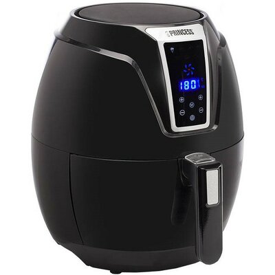 Forró levegős sütő, fritőz, Air Fryer, olaj nélküli, 1400 W teljesítmény, 3.2 l-es, Digitális kijelzővel, 7 programos, rántási, sütési funkció, Princess XL, fekete