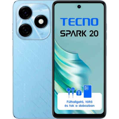 Tecno Spark 20 Magic Skin Blue 8+256 GB mobiltelefon