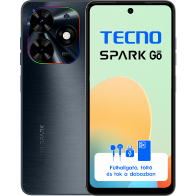 Tecno Spark Go 2024 Gravity Black 3+64 GB mobiltelefon