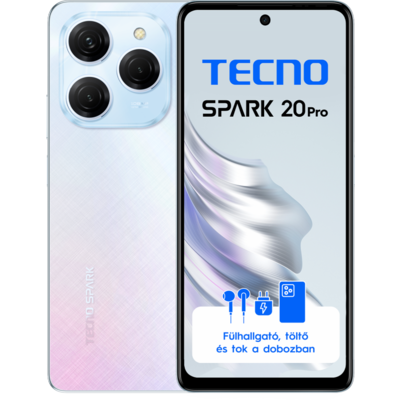 Tecno Spark 20 Pro Frosty Ivory 8+256 GB mobiltelefon