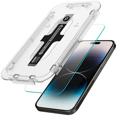 Phoner Master Clear Apple iPhone 14 Pro Tempered Glass kijelzővédő fólia felhelyező kerettel