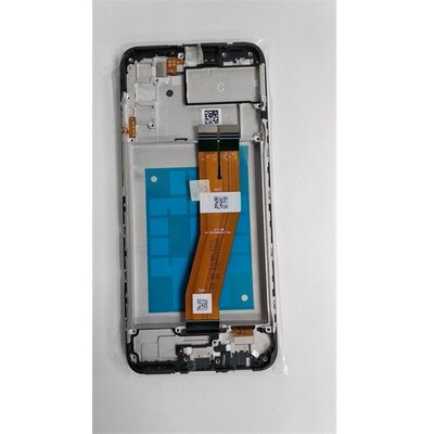 Samsung Galaxy A02s kompatibilis LCD modul kerettel, OEM jellegű, fekete