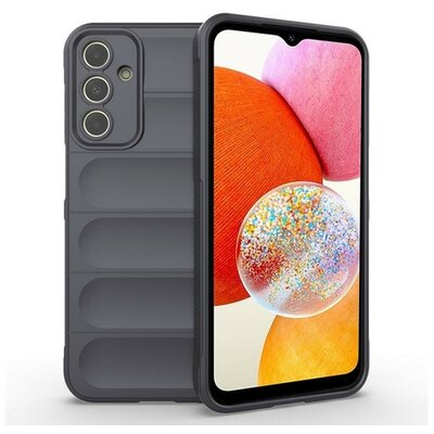 Samsung Galaxy A15 4G / A15 5G SM-A155F / A156B, Szilikon tok, közepesen ütésálló, 3D minta, sötétszürke