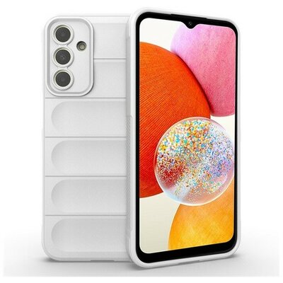 Samsung Galaxy A15 4G / A15 5G SM-A155F / A156B, Szilikon tok, közepesen ütésálló, 3D minta, fehér