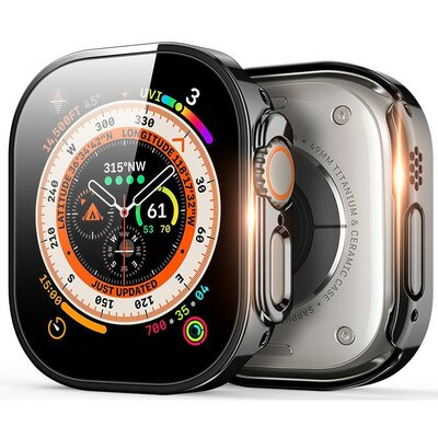 Apple Watch Ultra (49 mm), Műanyag védőkeret, szíj nélkül, közepesen ütésálló, Dux Ducis Hamo, fekete