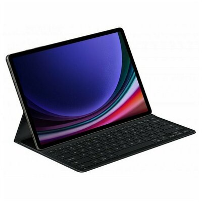 Samsung Galaxy Tab S9 Plus 12.4 SM-X810 / X816B, Bluetooth billentyűzetes mappa tok, ultravékony, stand, érintőceruza tartó, Samsung Book Cover Slim, fekete, gyári