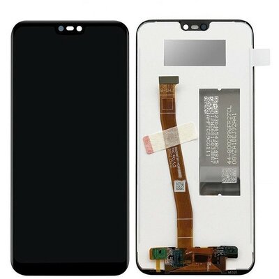 Huawei P20 Lite kompatibilis LCD modul, OEM jellegű, fekete, Grade S+