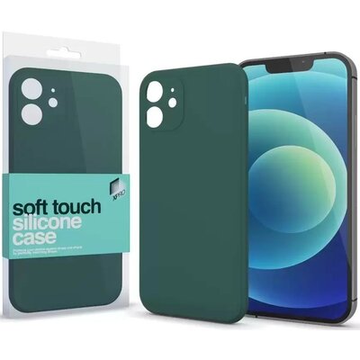 Apple iPhone 13, Szilikon tok, Xprotector Soft Touch Slim, sötétzöld