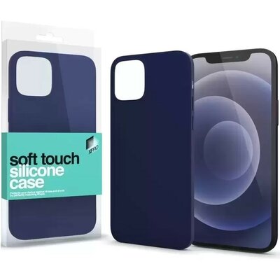 Apple iPhone 15, Szilikon tok, Xprotector Soft Touch, sötétkék