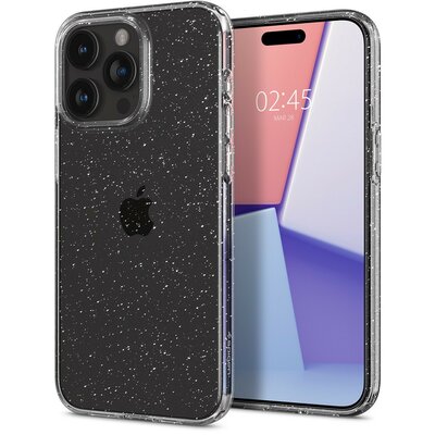 Apple iPhone 15 Pro Max, Szilikon tok, Spigen Liquid Crystal Glitter, átlátszó