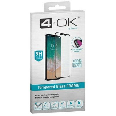 Apple iPhone 15 / 16, Kijelzővédő fólia, ütésálló fólia (az íves részre is!), Tempered Glass (edzett üveg), tok barát, 3D Full Cover, Full Glue, Blautel 4-OK, fekete