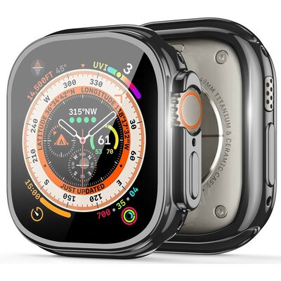 Apple Watch Ultra (49 mm), Szilikon védőkeret, közepesen ütésálló, szíj nélkül, Dux Ducis Samo, fekete